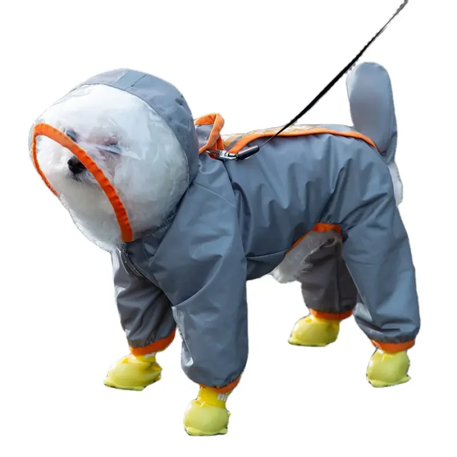 Pet Grey Rain Coat